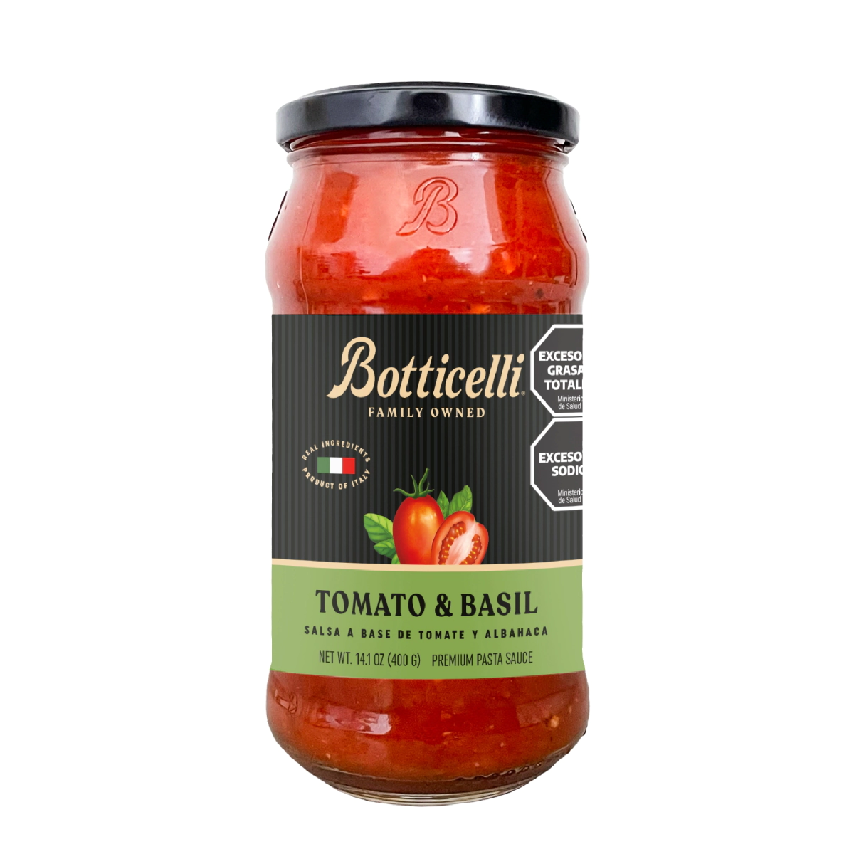 Salsa de tomate y albahaca Botticelli 400g      