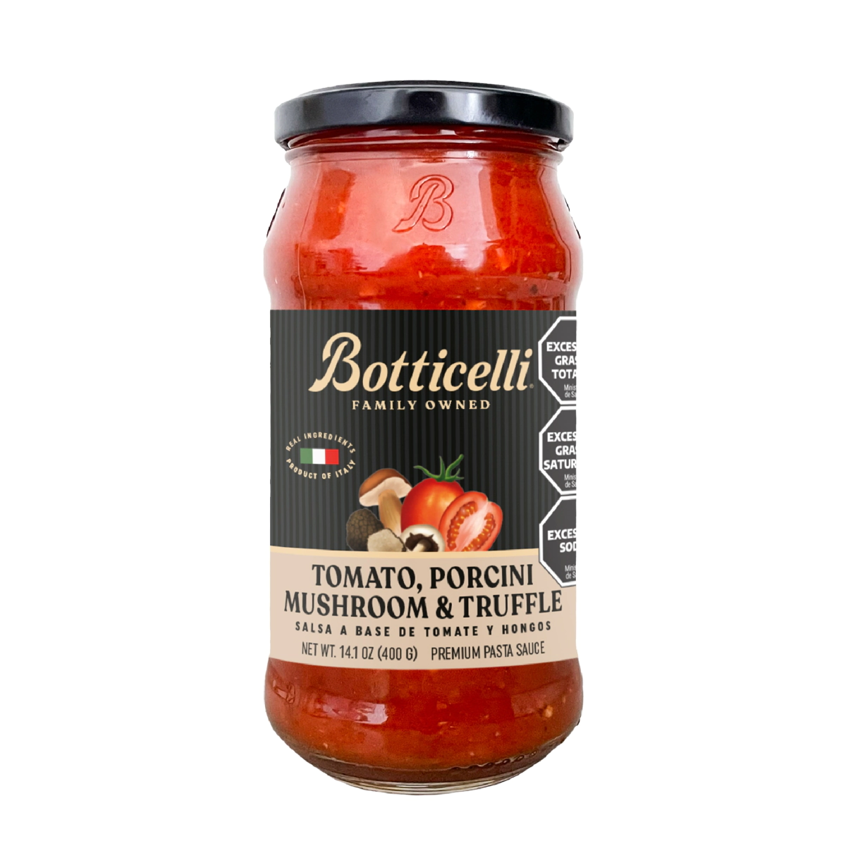 Salsa porcini y trufa Botticelli 400g      