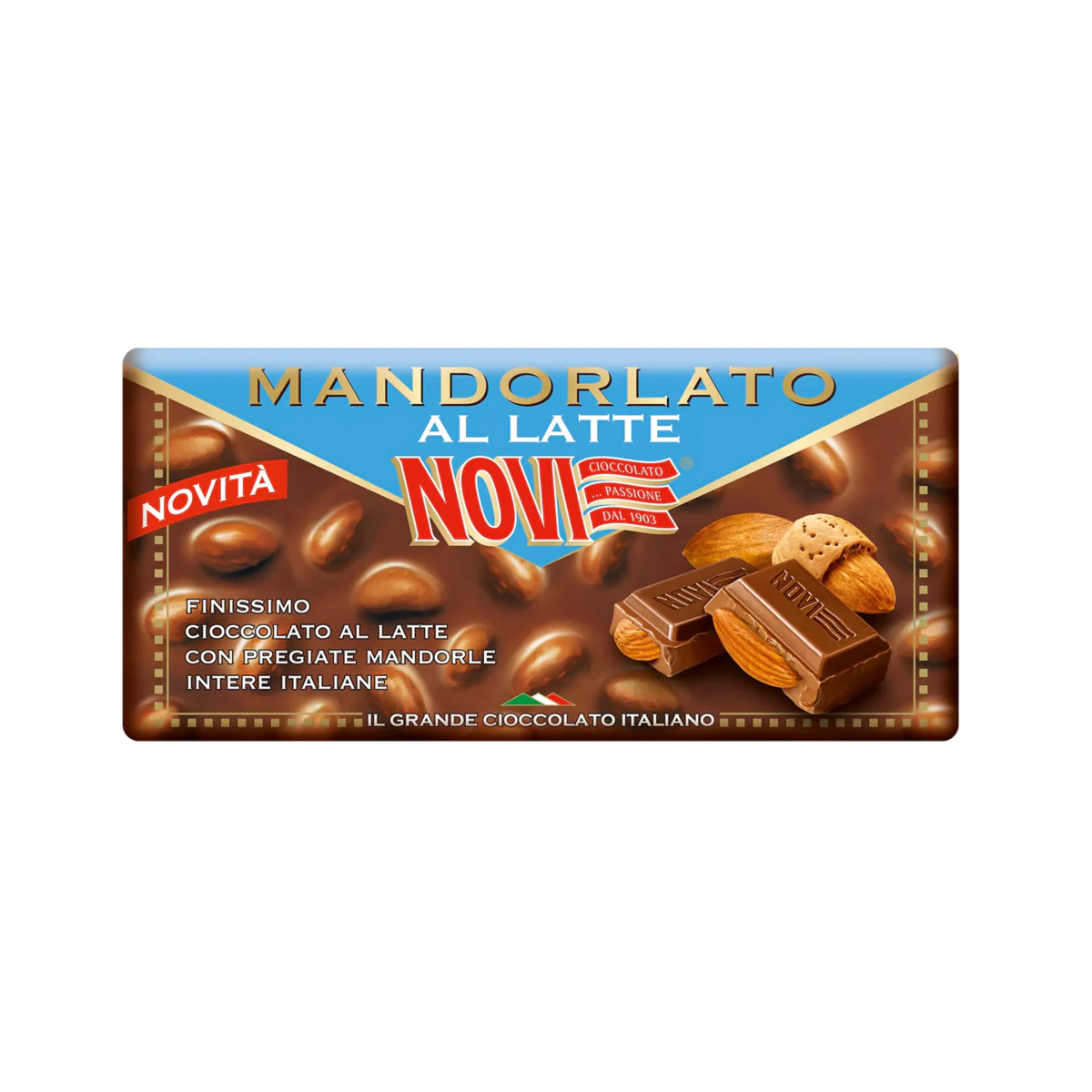 Tableta Mandorlato Latte (leche y almendra) NOVI      