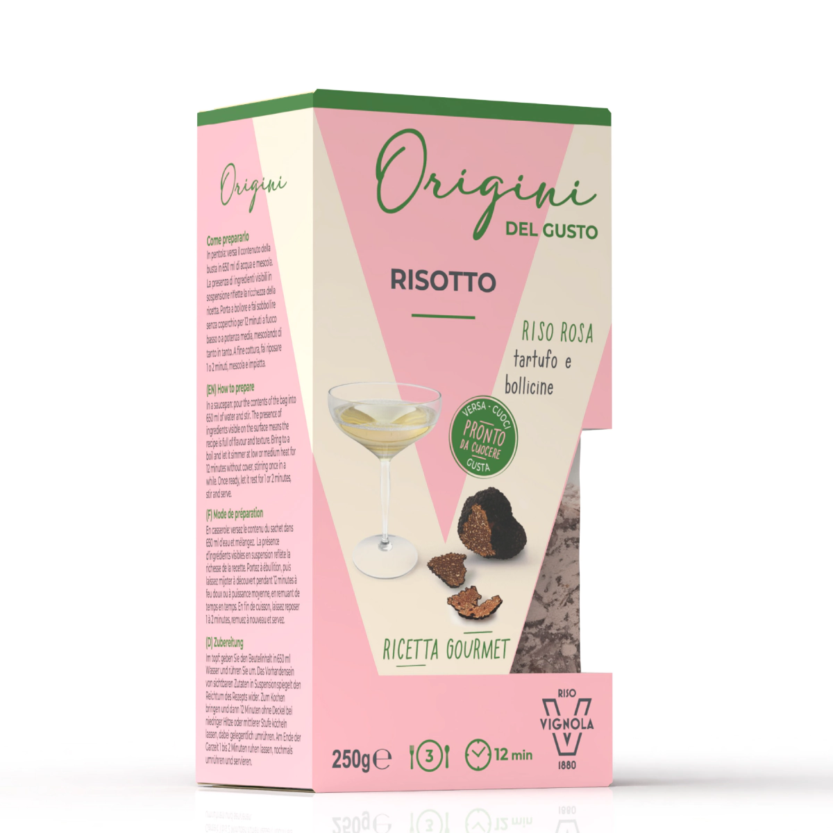 Risotto arroz Rosa con Trufa y Vino espumoso 250g      