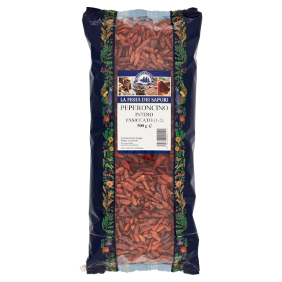 Peperoncino entero en bolsa 500g/ Italia      