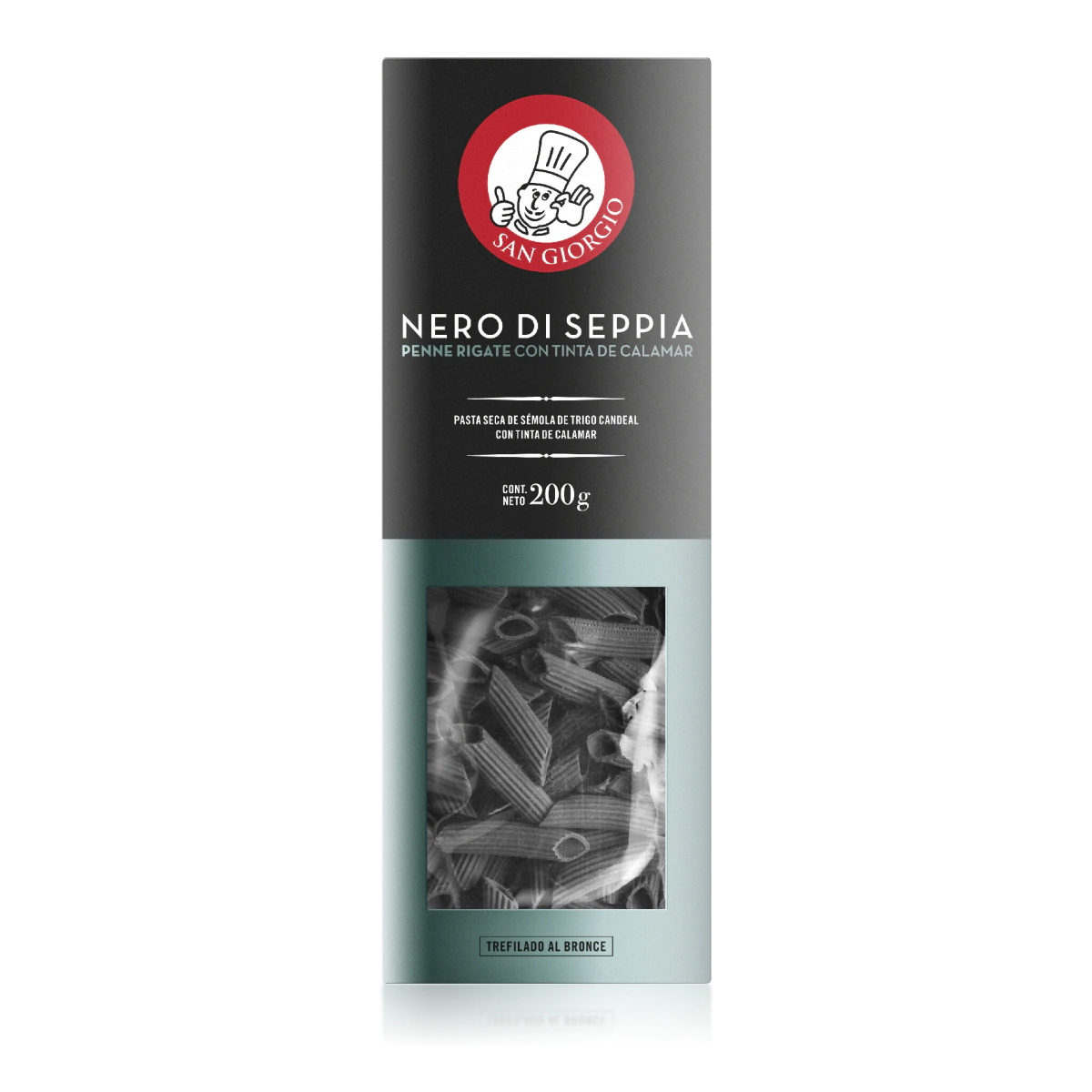 Penne Negro 200g c/ caja SG      