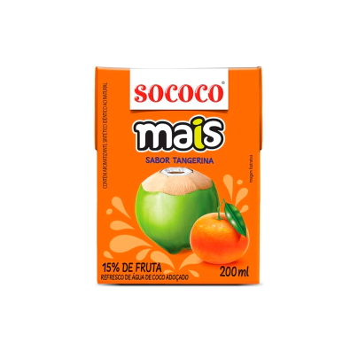 Agua de coco sabor Mandarina LIBRE DE GLUTEN 200cc      