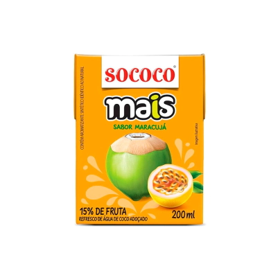 Agua de coco sabor Maracuy&aacute; LIBRE DE GLUTEN 200cc      