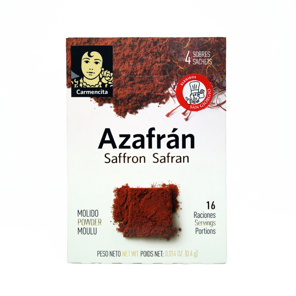 Azafr�n molido 0,4 grs 4 sobres Carmencita      